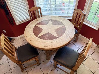 Table and Padded Chairs