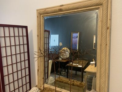Large Vintage Ornate Gold Wall Mirror - Decorative Rope Design Frame
