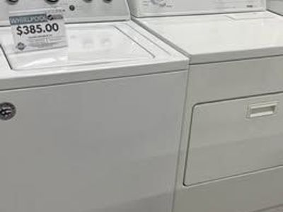Whirlpool White Top Load Washer & Dryer Set - Gently Used, Great Condition