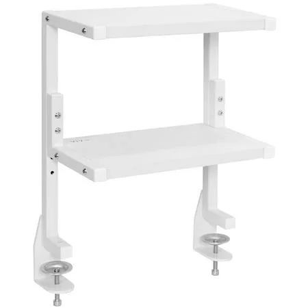 Vivo Clamp-on Desk 13” Shelf 2 Tier - White