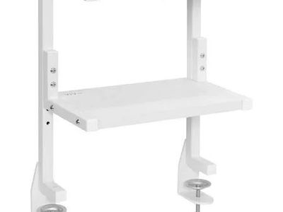 Vivo Clamp-on Desk 13” Shelf 2 Tier - White