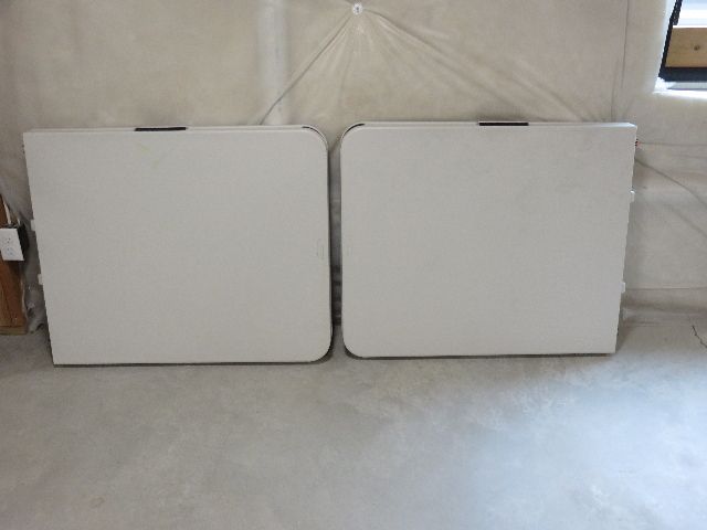 PAIR OF HEAVY DUTY COMMERCIAL LIFETIME 6 FOOT FOLDING TABLES - SELLING AS A PAIR PLEASE!