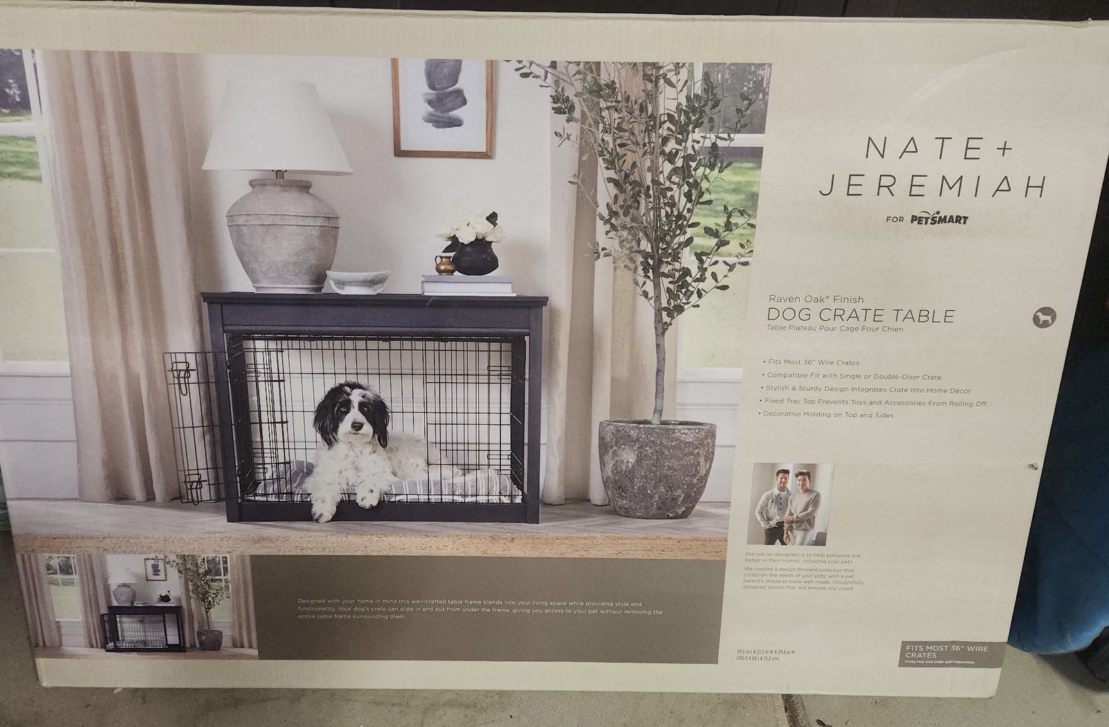 Dog crate table - new / still in box