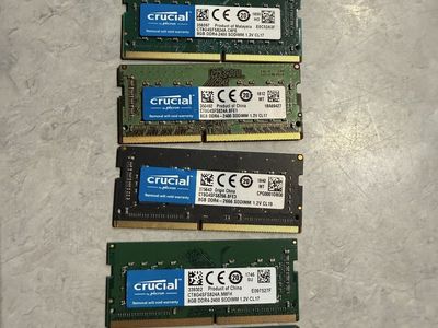 Crucial & Kingston 16GB 8GB DDR4 SODIMM RAM Memory Modules (Mixed Speeds)