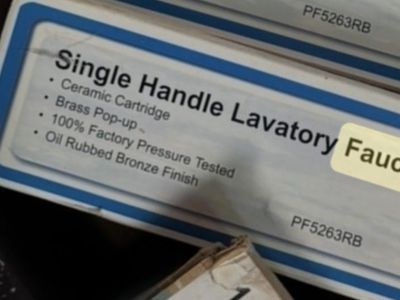 New Single Handle Bathroom Faucet – Oil Rubbed