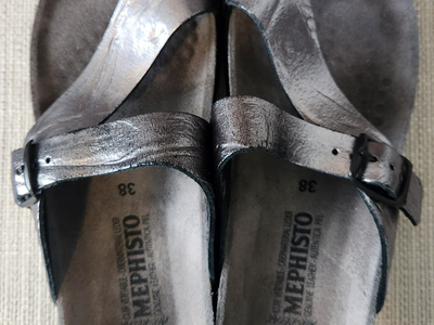 Mephisto Helen Sandals, Women's Size 38 (US 8.5), Pewter/Grey