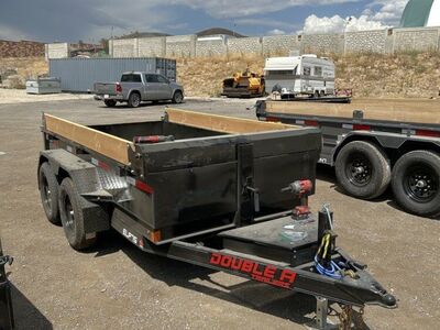 5x10 Double A Excel Series ELP Dump Trailer - 20" Sides - 7.7K GVWR Spreader Gate, Stabilizer Jacks