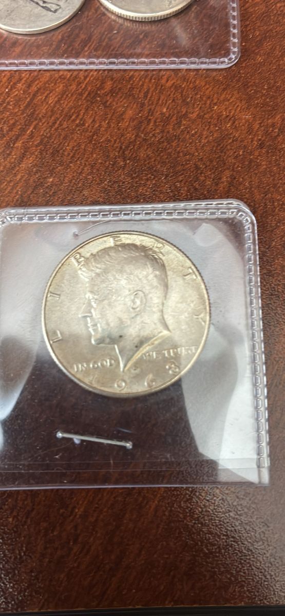 Vintage US Silver Coin Lot - 1923 Peace Dollar, 1963 Franklin & 1968 Kennedy Half Dollars