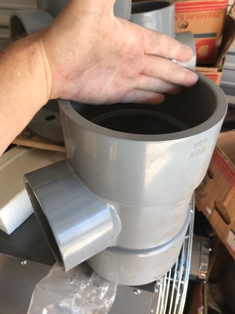 Plumbing C PVC tee's  6 x 6 x 4  schedule  80