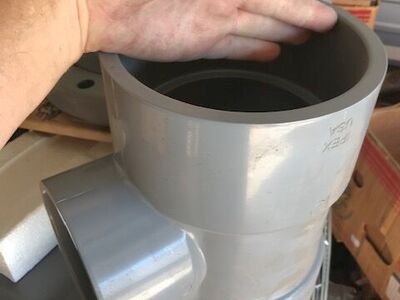 Plumbing C PVC tee's 6 x 6 x 4 schedule 80