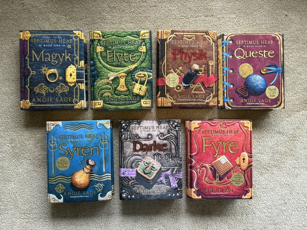 Septimus Heap Complete Series 1-7, by Angie Sage (hardcovers)