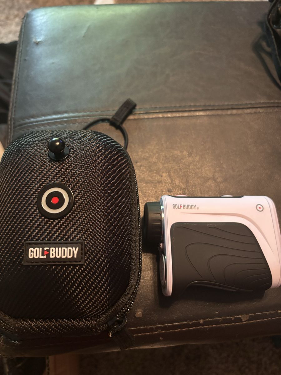 GOLFBUDDY aim L10 Golf Laser Rangefinder with Slope Function - White/Black, with Case