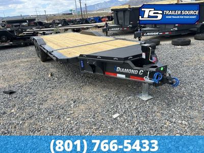 8.5x22 Diamond C HXD 208 Wide Body w/ Drive Over Fenders Tilt Trailer - 18K GVWR -