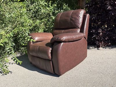Free Brown Faux Leather Recliner Armchair - Comfortable Seating