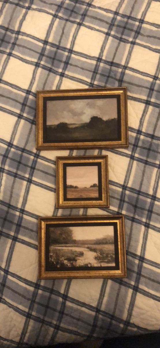 Set of 3 Small Framed Landscape Art Prints