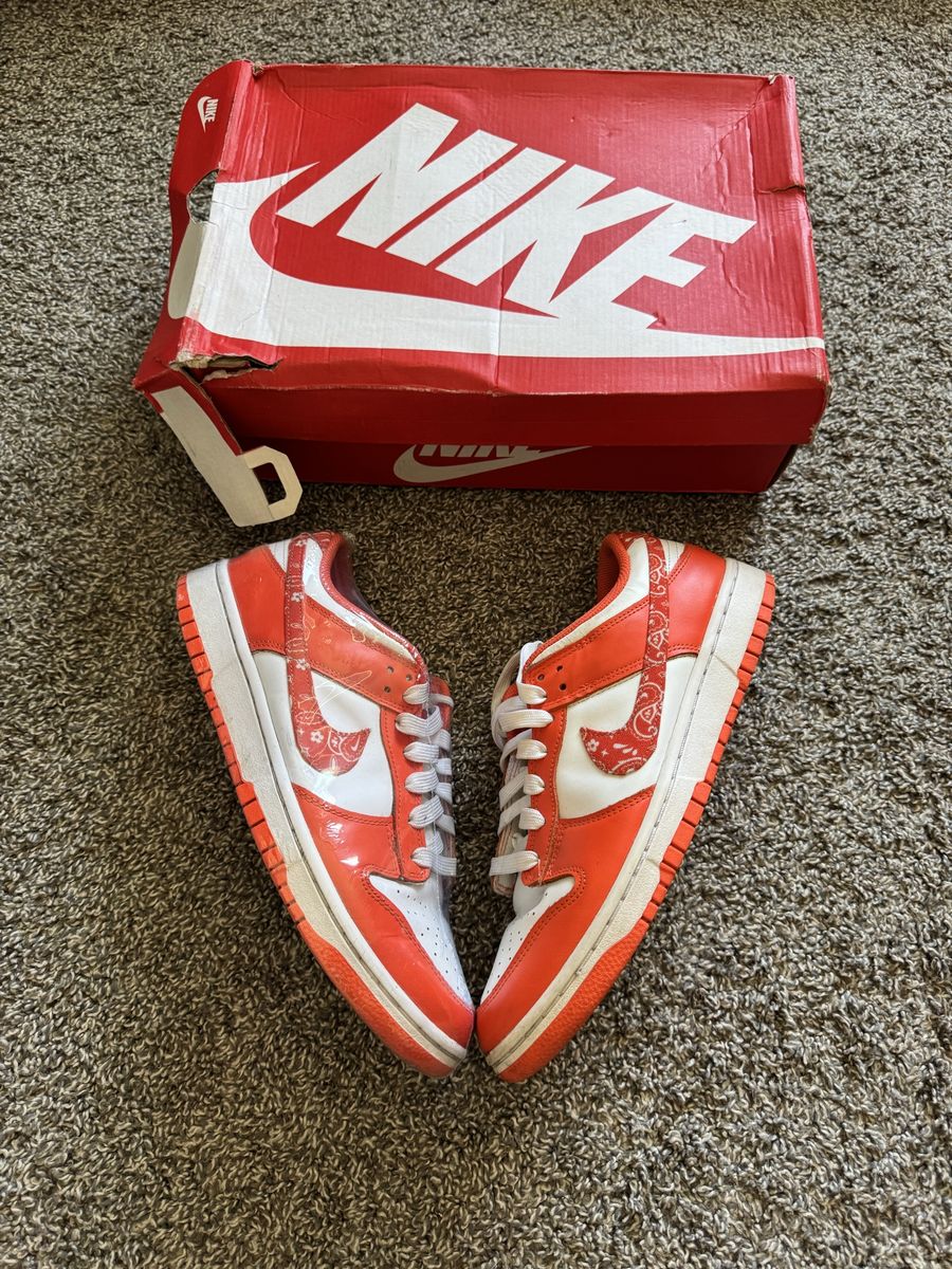 Dunks orange paisley