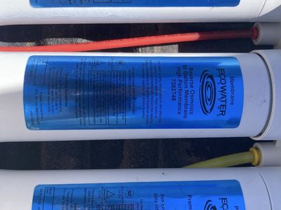 EcoWater Systems Reverse Osmosis Water Filtration System with Tank and Faucets