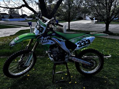 Kawasaki KX Motocross Dirt Bike - Green/White #333