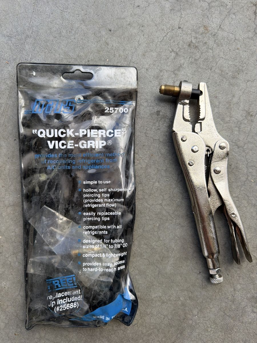 Wilde 25700 Quick-Pierce Vice-Grip Refrigerant Recovery Tool