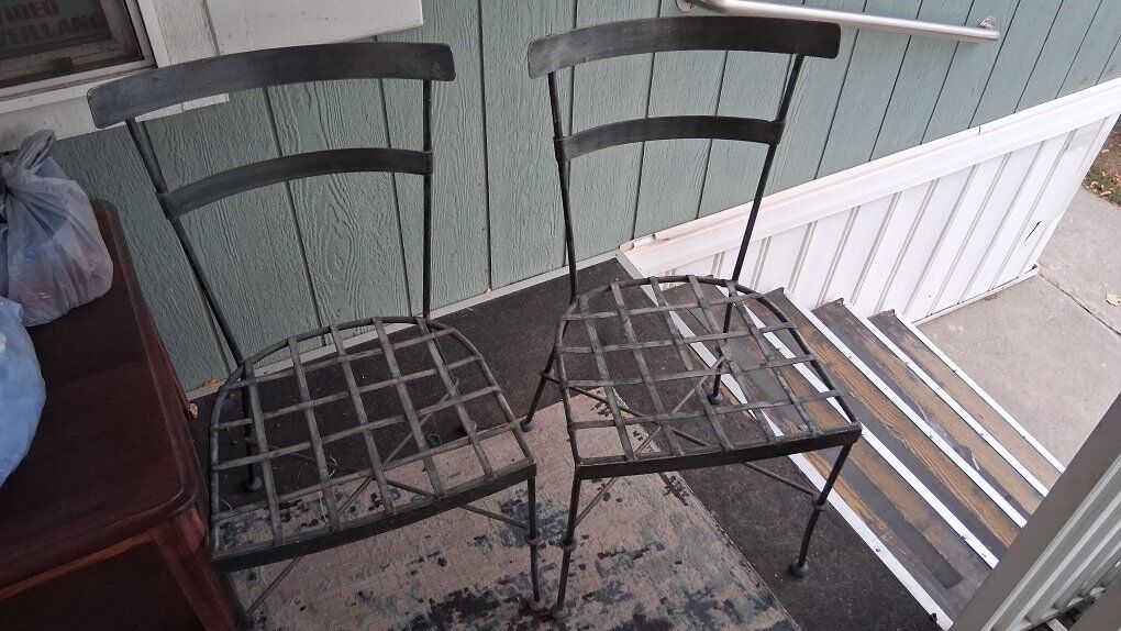 mid century metal chairs