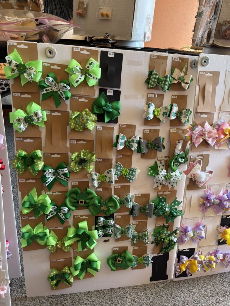 St Patty's Day And Easter Hair Bows