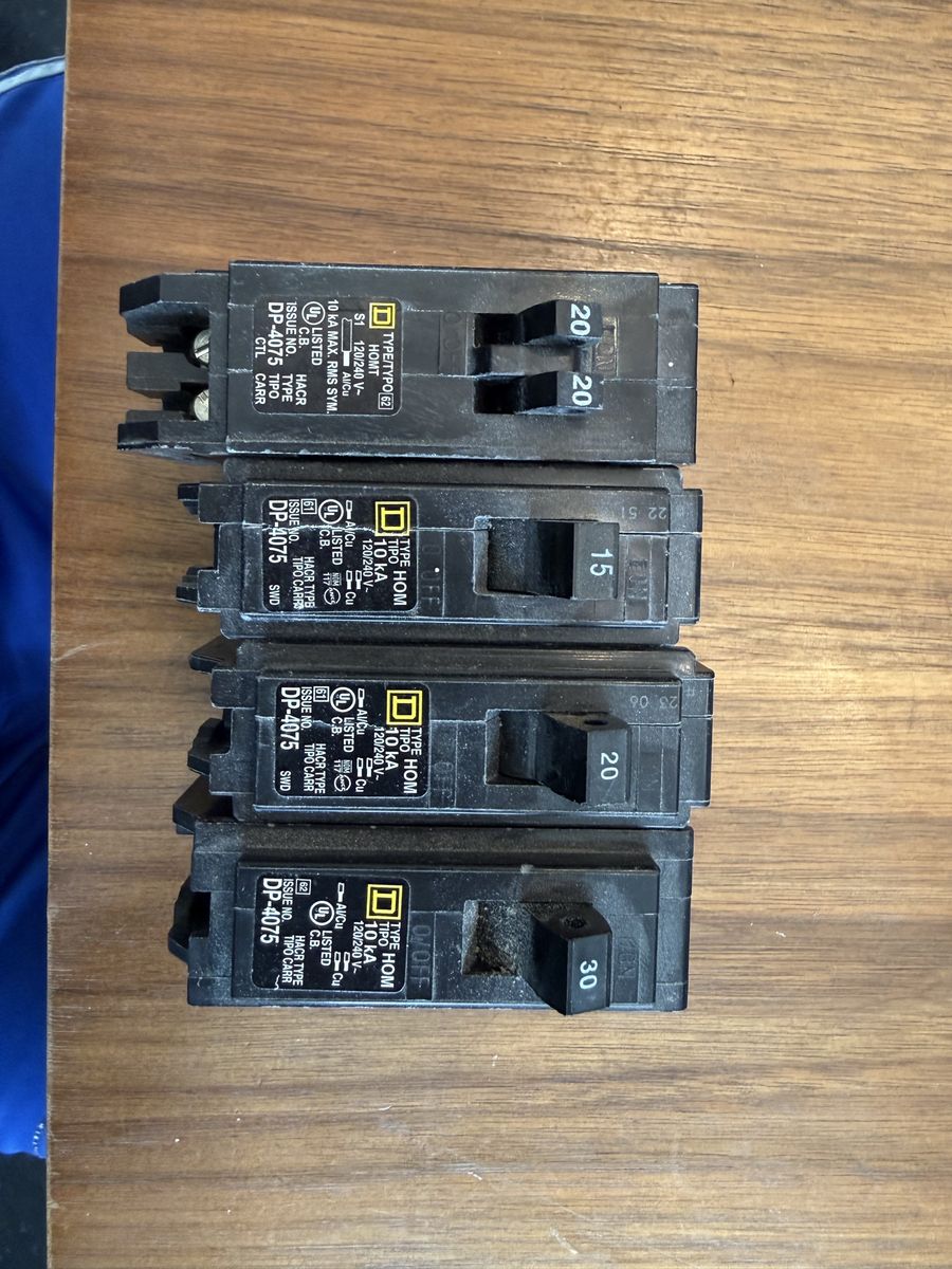 Assorted new 120/240V Single-pole Circuit Breakers