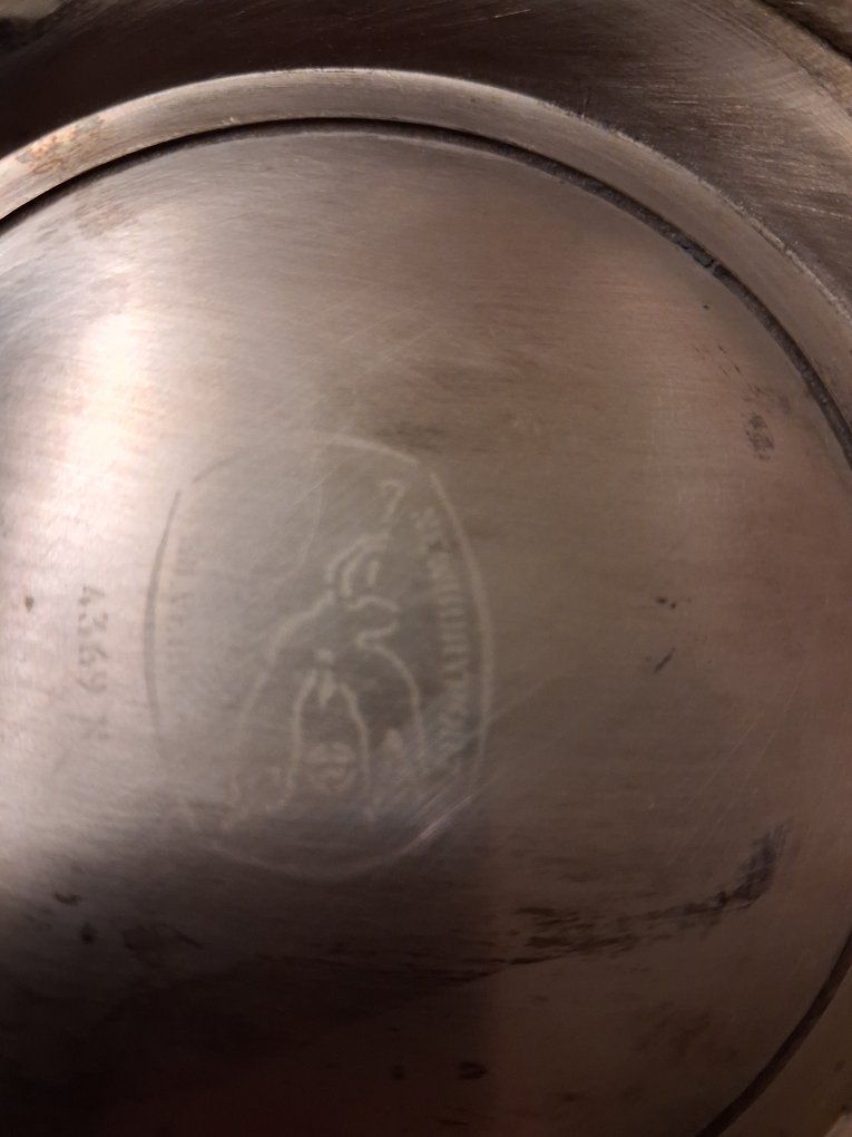 Vintage Silver Plated Metal Bowl / Pedestal Dish - Tarnished Decor Piece