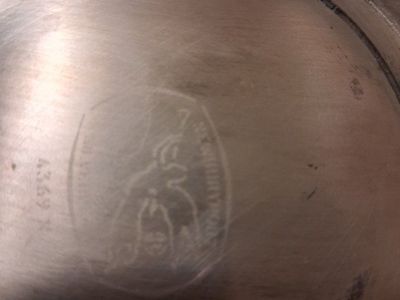 Vintage Silver Plated Metal Bowl / Pedestal Dish - Tarnished Decor Piece