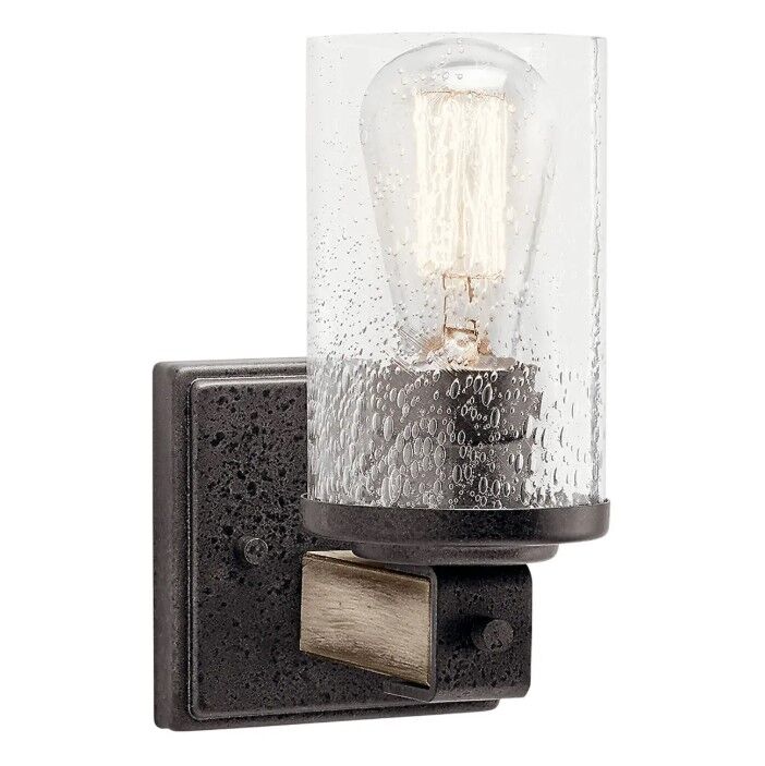 2 Pack - Kichler - Barrington Wall Sconce Light with Clear Seeded Glass