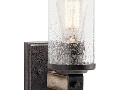 2 Pack - Kichler - Barrington Wall Sconce Light with Clear Seeded Glass