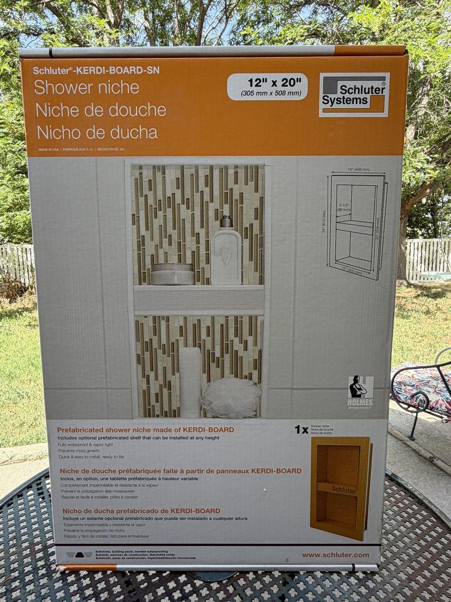Schluter 12 X 20 Kerdi-Board Shower Niche Brand New Unopened