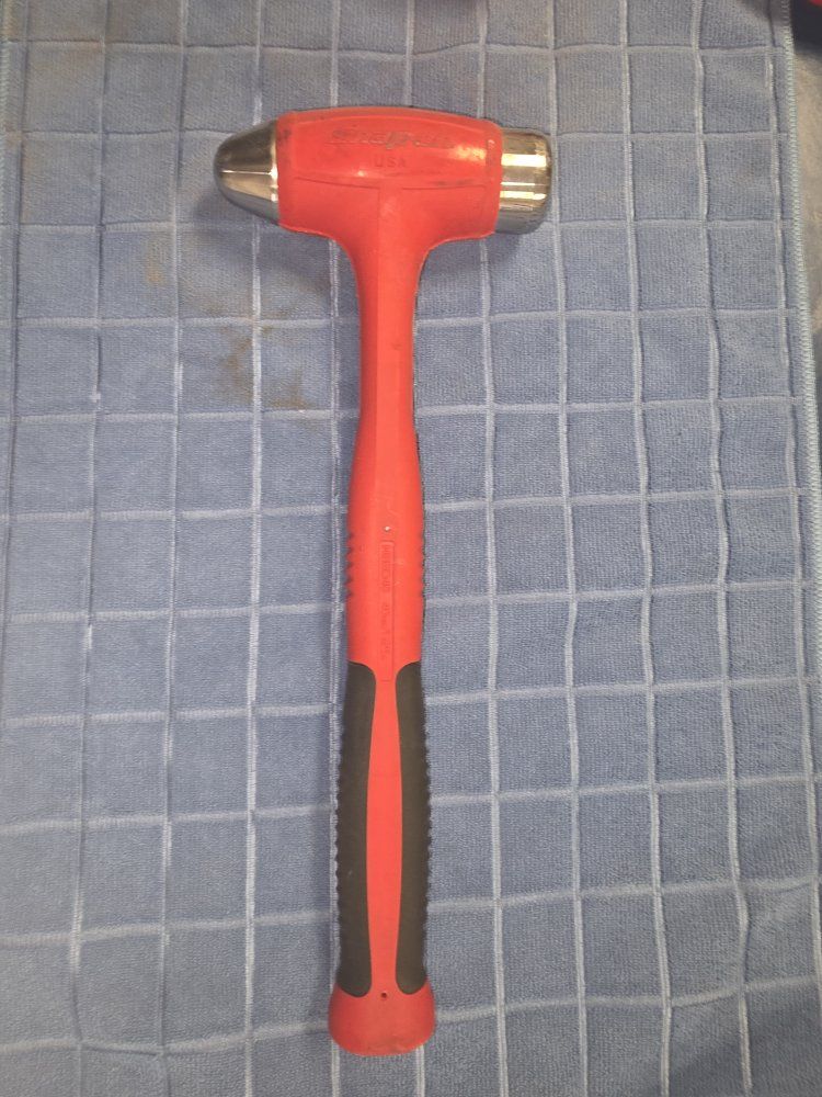 Snap-on USA Red Dead Blow Hammer with Steel Faces, 32 oz, Snap-on HBFE32