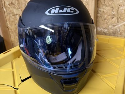 HJC Motorcycle Helmet - Matte Black with Sena Bluetooth, Clear Visor XL