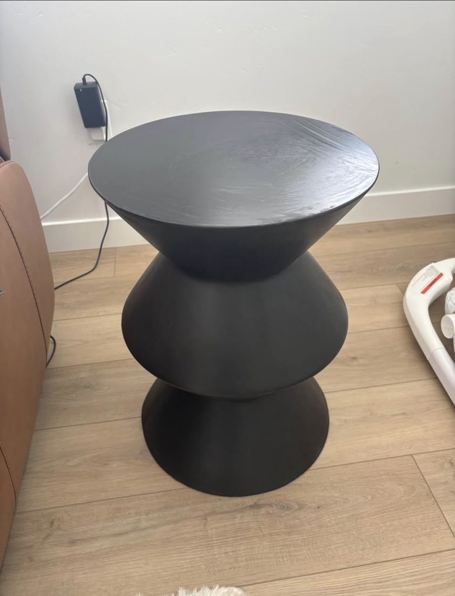 Black side table