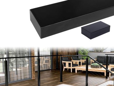 *SEE DESCRIPTION** 6'6" Aluminum Black Cable Railing Handrail Rectangular