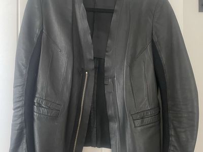 VINTAGE ITALIAN KNIT + LEATHER JACKET