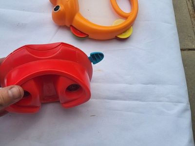 Kids Toy Bundle - Red Viewfinder & Orange Crab Tambourine