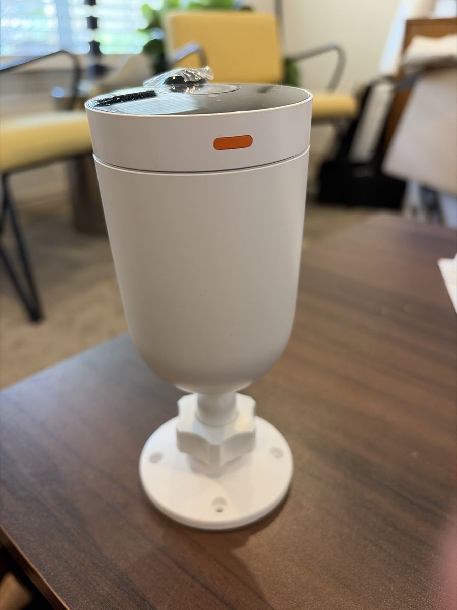 Outdoor Security Camera with Solar Panel Top and Mounting Base