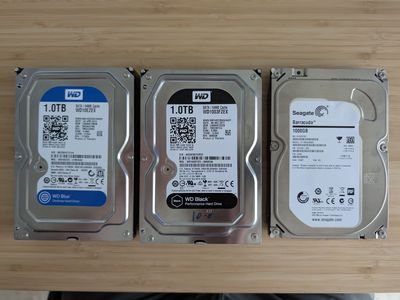 1TB Hard Drives - HDD (three available)