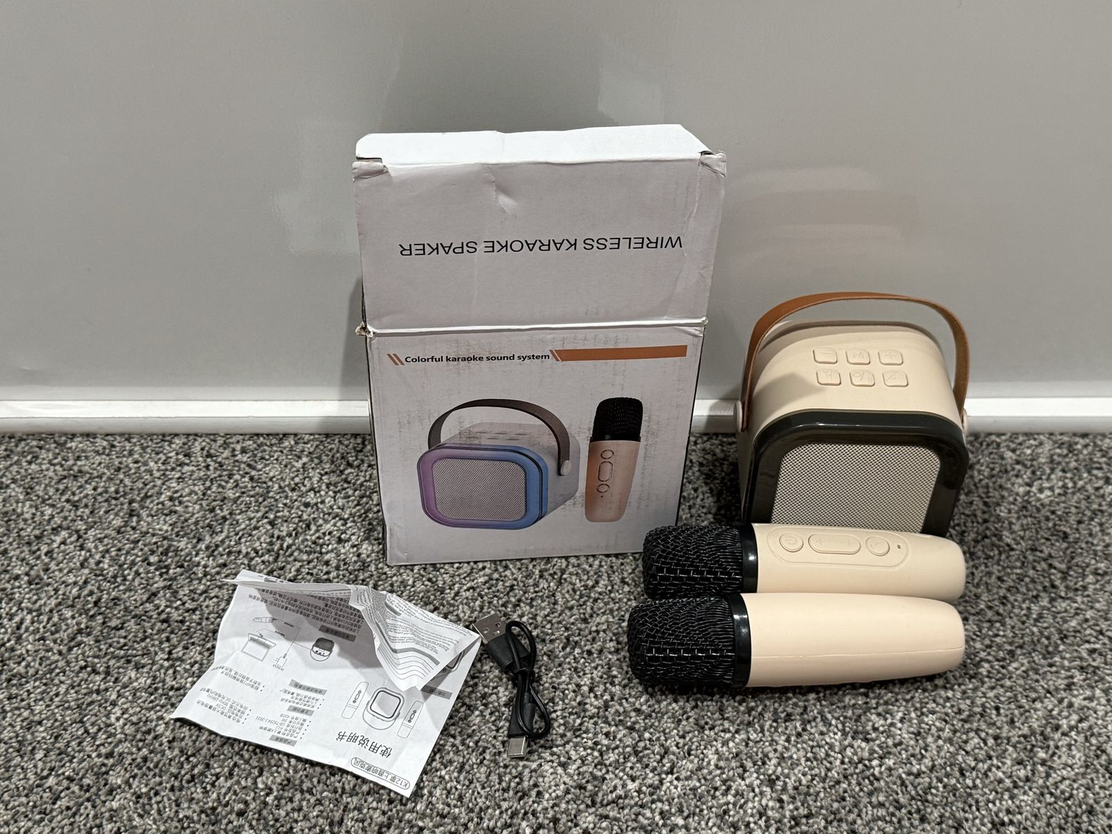Wireless Karaoke Speaker with Two Microphones