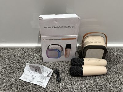 Wireless Karaoke Speaker with Two Microphones