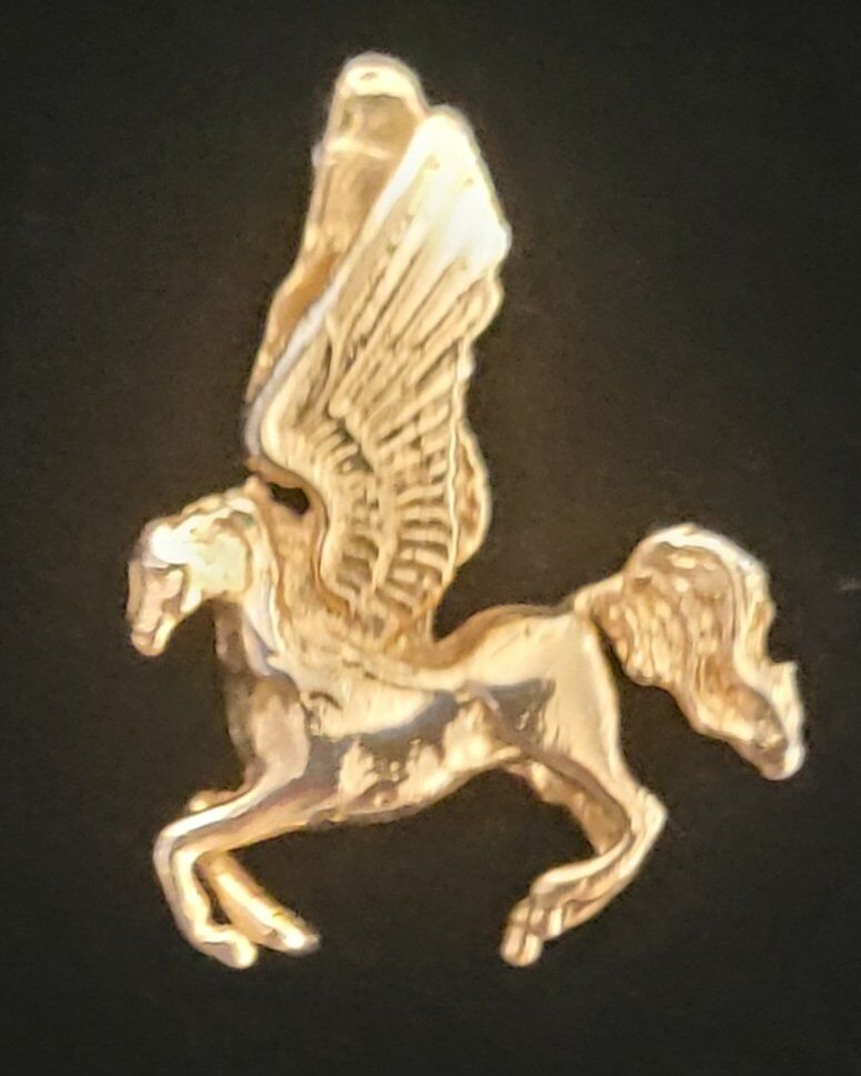 14k gold plated small Pegasus charm