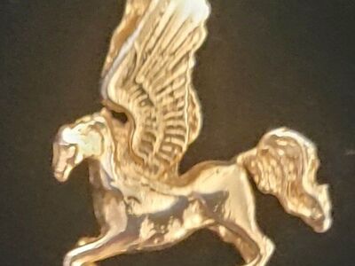 14k gold plated small Pegasus charm