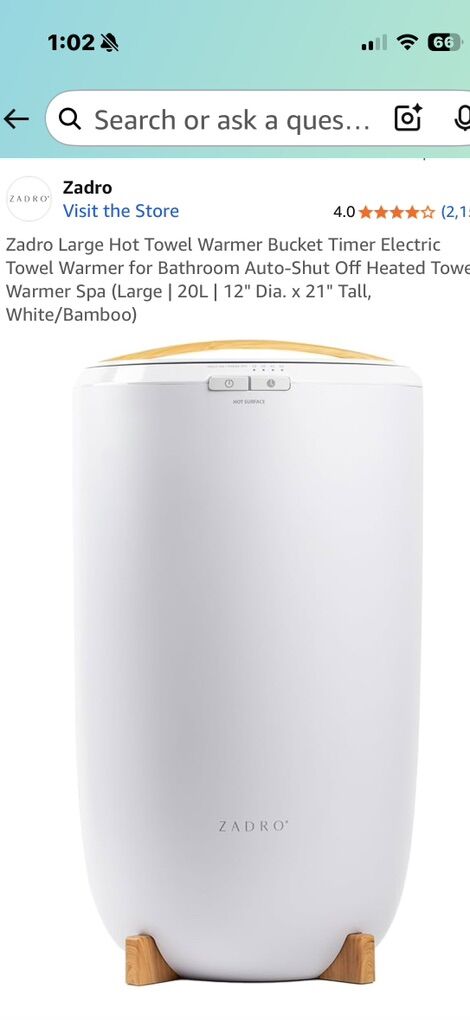 Zadro Large Hot Towel Warmer 20L