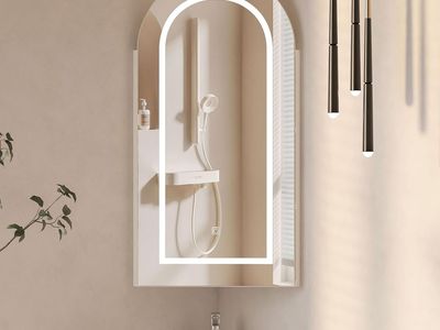 Corner Bathroom Mirror and Medicine Cabinet