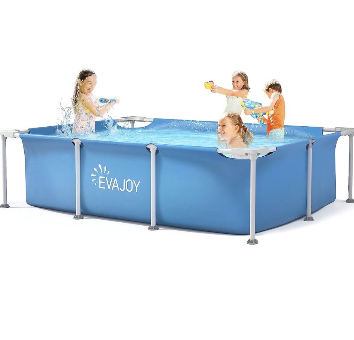 EVAJOY 85in x 23in x 59in Metal Frame Swimming Pool - brand new in box