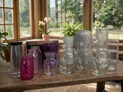 Flower Vase Bundle (16 Pieces) – Assorted Sizes – Sold as a Set