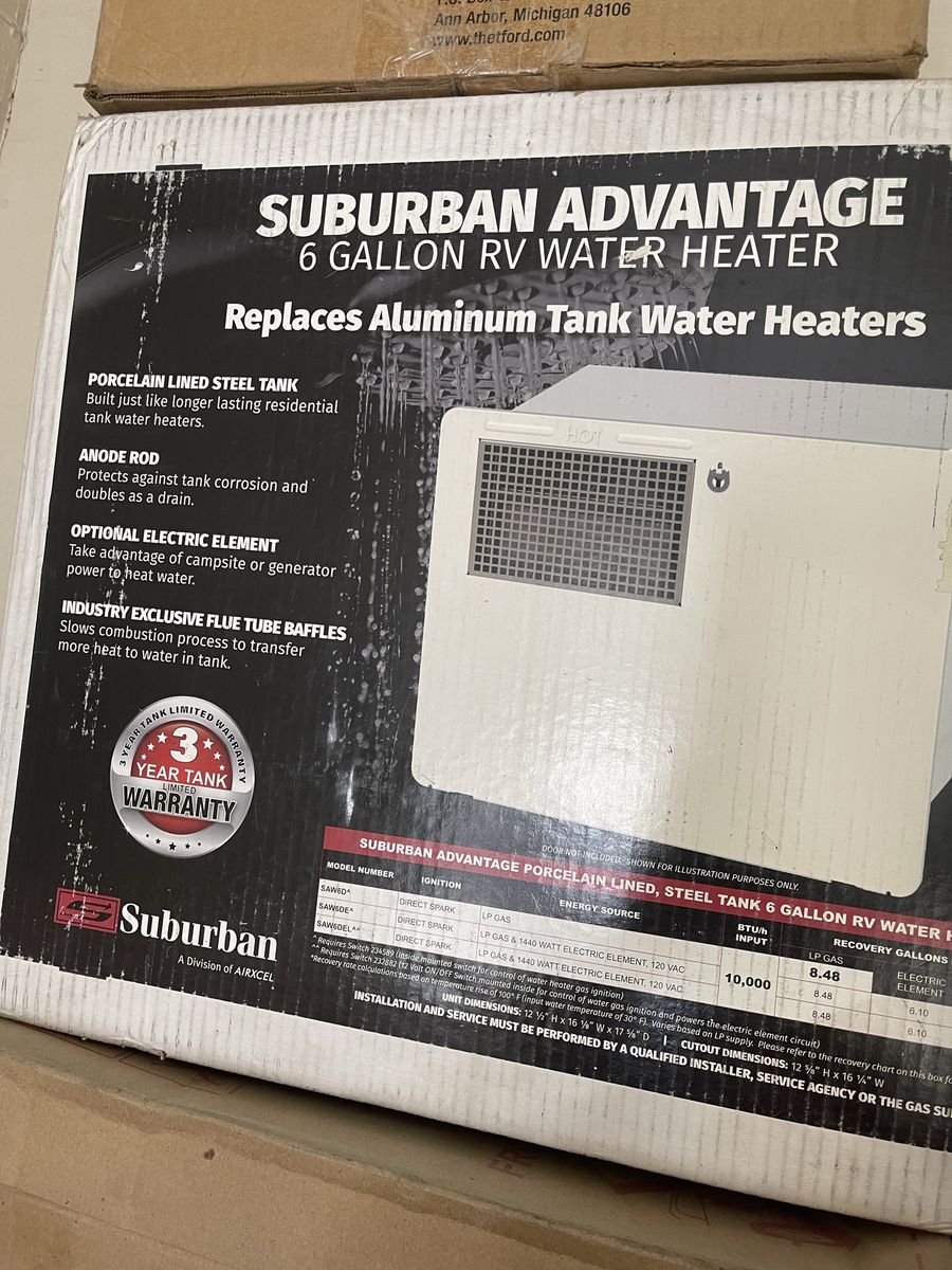 Suburban 6 Gallon Water Heater