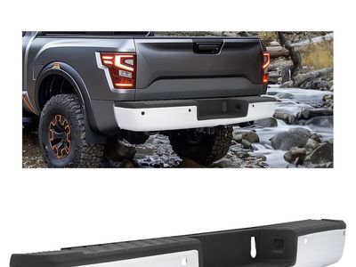 HECASA Rear Bumper Assembly for 2016-2020 Nissan Titan XD, Chrome, w/ Parking Aid Sensor & Tow Hook Holes