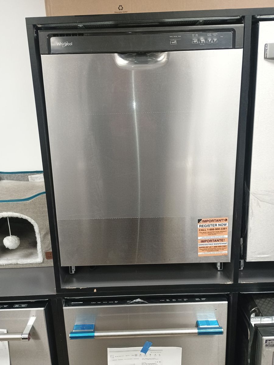 NEW WHIRLPOOL STAINLESS FRONT CONTROL DISHWASHER